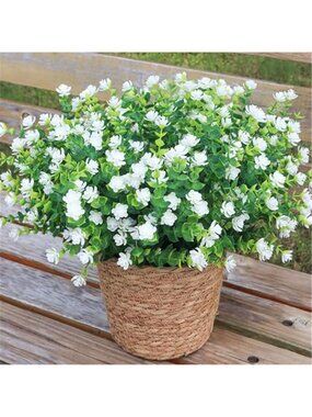 Artificial Outdoor Flowers UV Resistant Faux Plants Porch Patio Garden Decor
